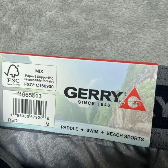 Gerry Mens Stretch Quick Dry Swim Shorts UPF 50+ Medium Red/Orange a0320 - Picture 2 of 6